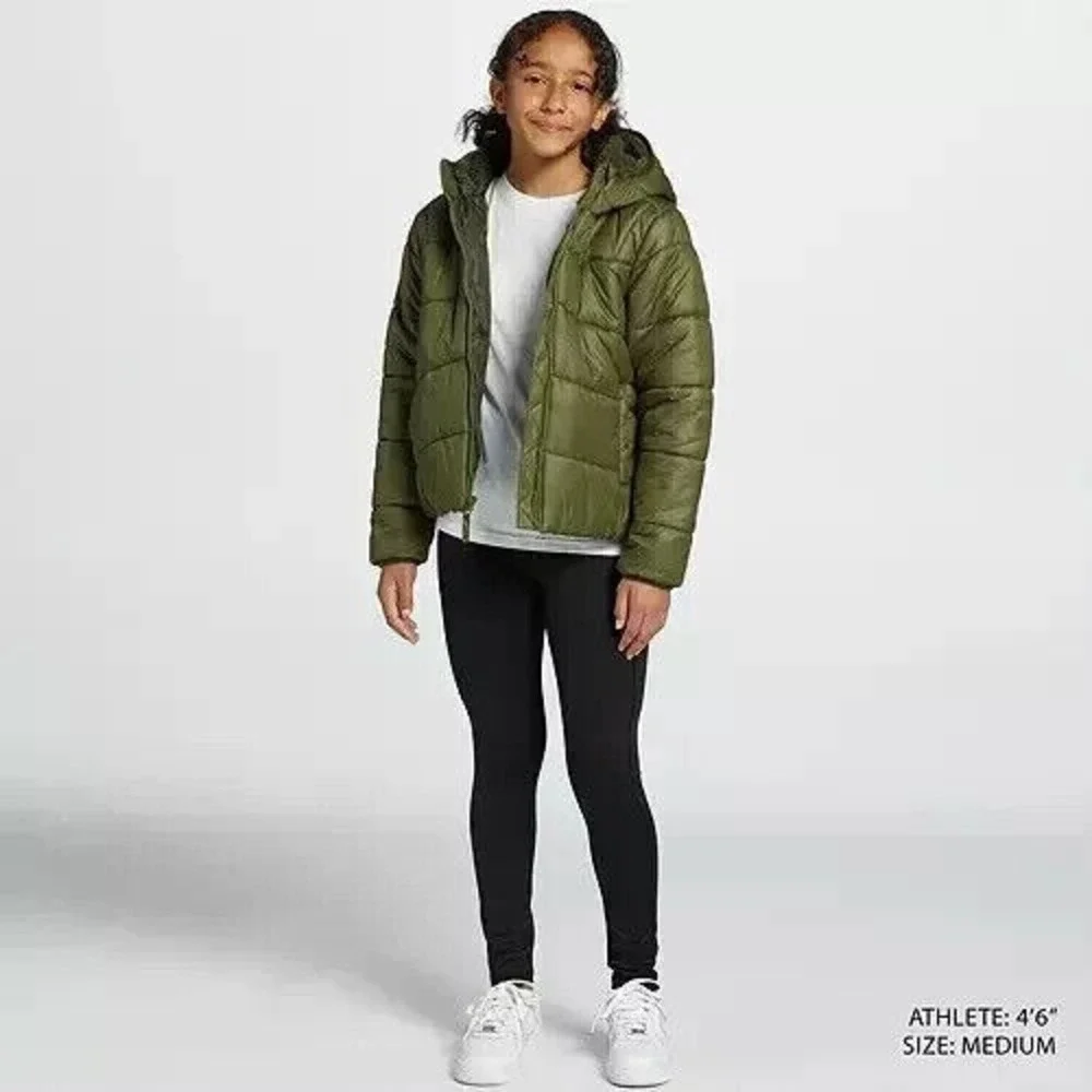 DSG DICKS SPORTING GOODS INSULATED WINTER COAT Girl's Size‎ XL 16 INKY OLIVE